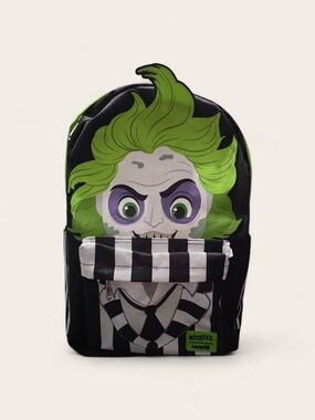 Loungefly Beetlejuice Green Black Striped Backpack